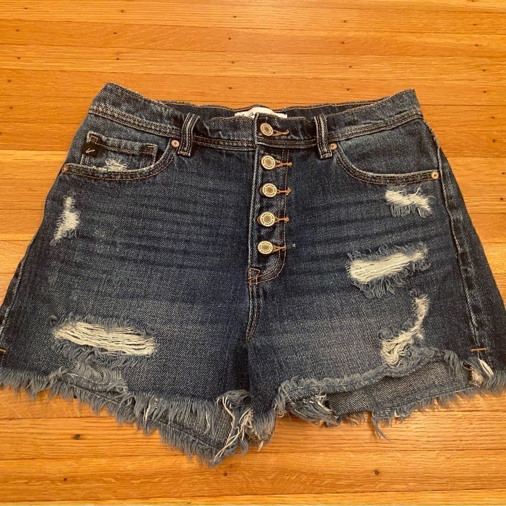 Kancan for Maurices jean ripped/distressed shorts